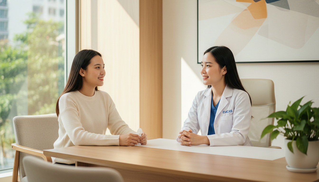 Buổi tư vấn thấu cảm và chuyên nghiệp tại EMCAS, nơi mọi băn khoăn của khách hàng được lắng nghe và giải đáp.